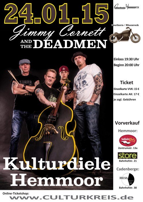 Plakat - Jimmy Cornett - Kulturdiele - Hemmoor